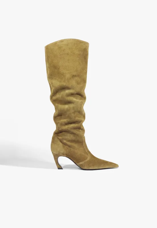 Lexi Mid Slouch Leather Boot made by SCHUTZ