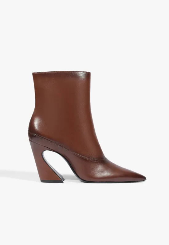 Lexi Mid Leather Bootie made by SCHUTZ