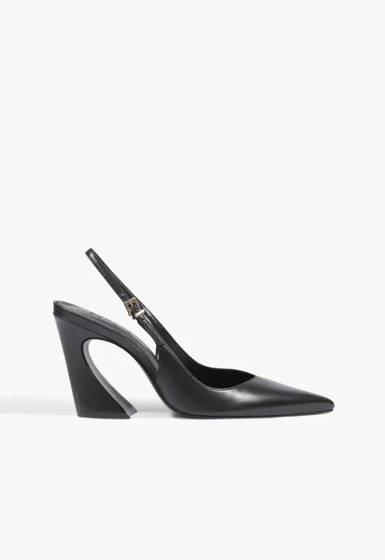 Lexi Sling Block Leather Pump made by SCHUTZ
