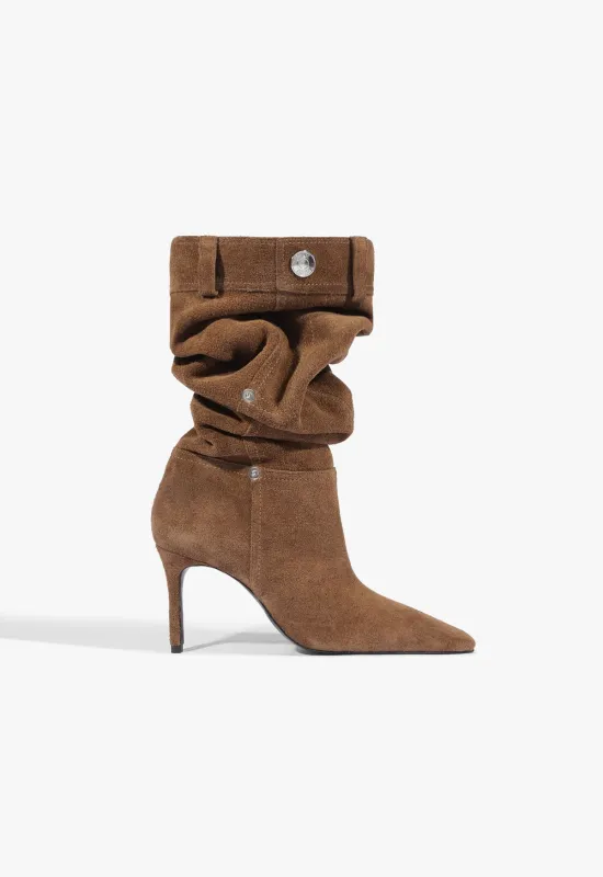 Mikki Up Five Pocket Suede Bootie made by SCHUTZ
