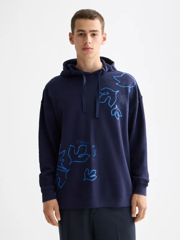 Artwork hoodie made by Scotch & Soda