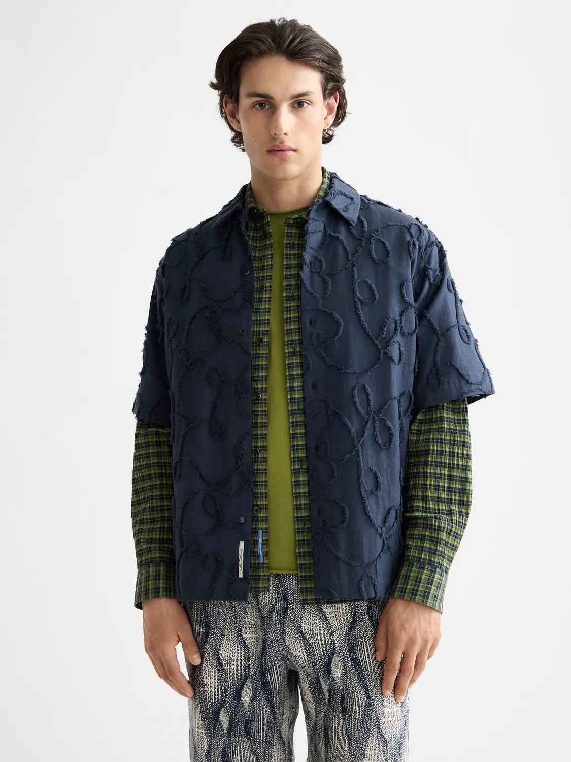 Jacquard short sleeved shirt sold by Scotch & Soda