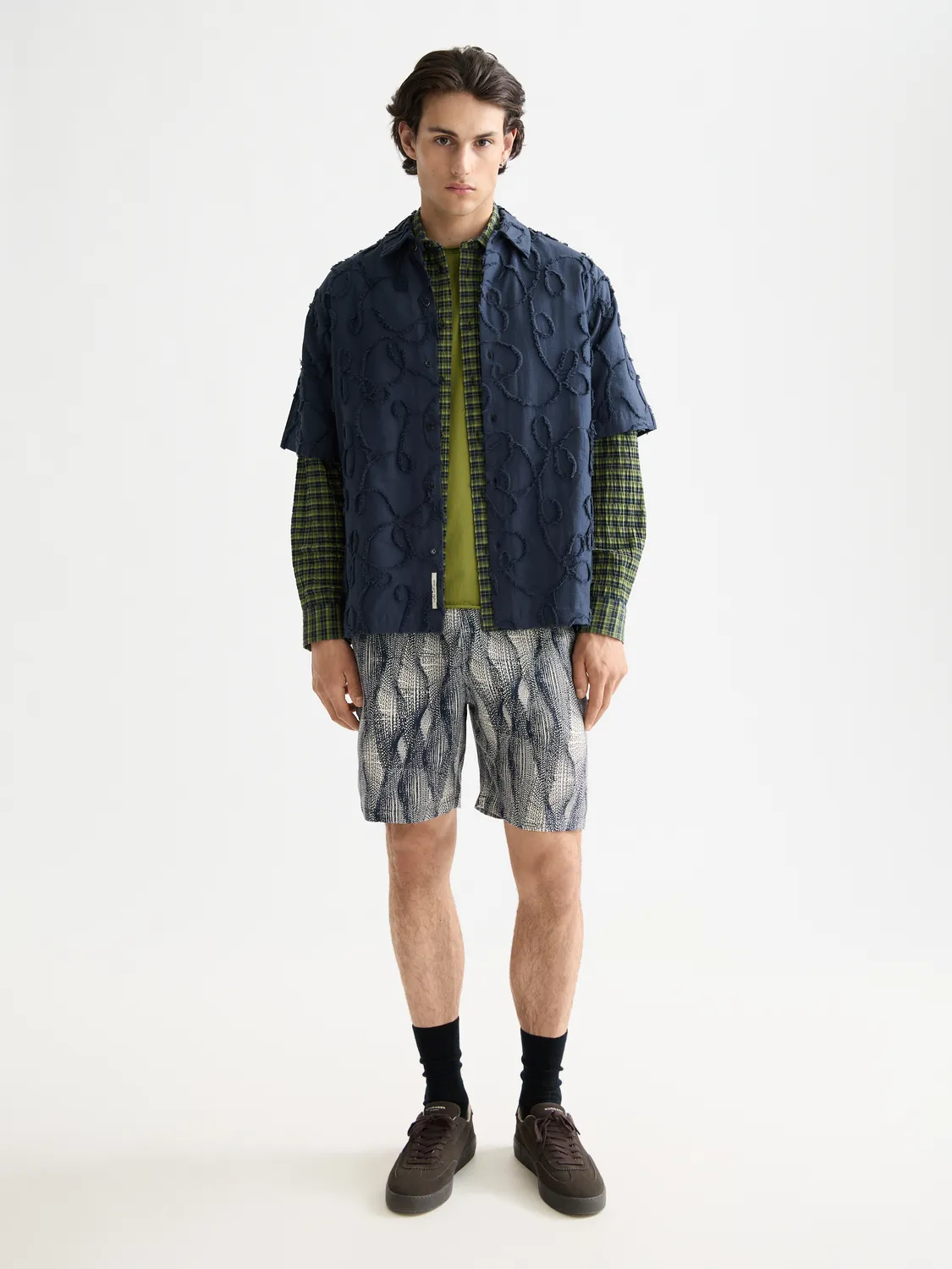Jacquard short sleeved shirt sold by Scotch & Soda product image thumbnail 4