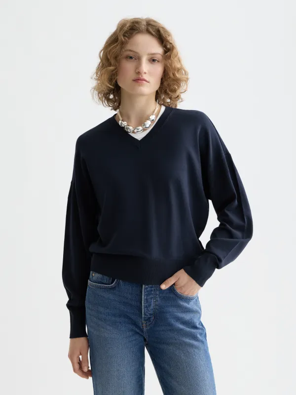 V-neck relaxed fit pullover made by Scotch & Soda