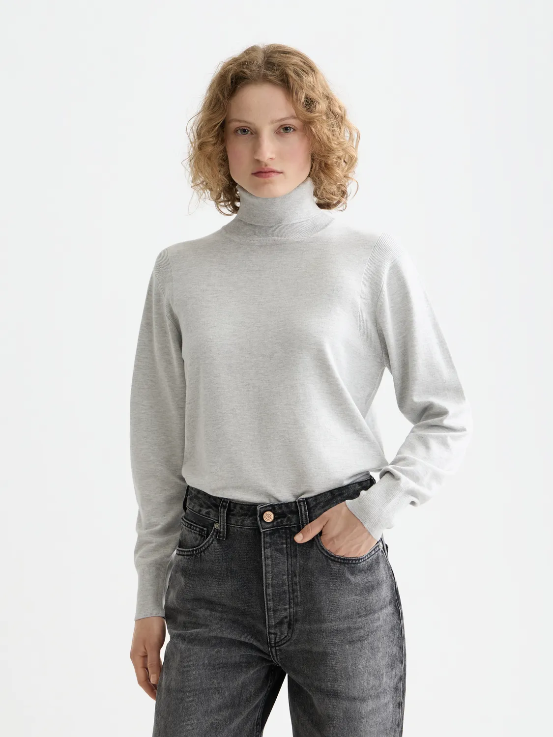 Roll neck relaxed pullover sold by Scotch & Soda