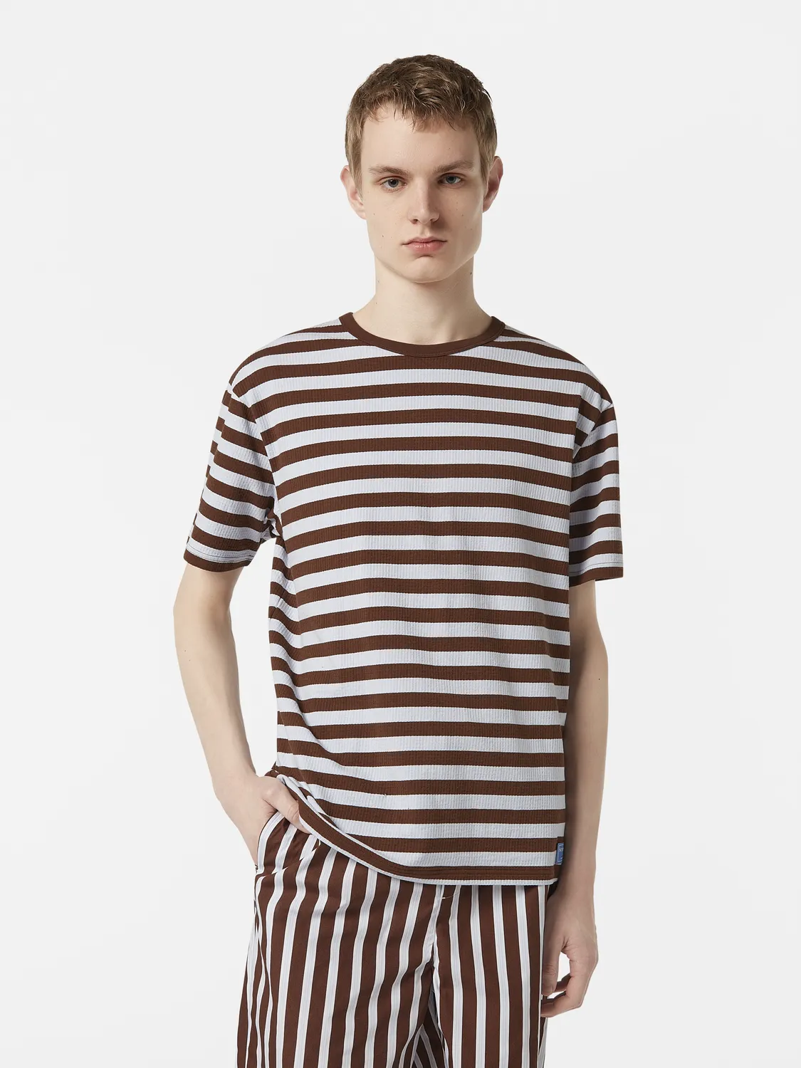 Waffle striped t-shirt sold by Scotch & Soda