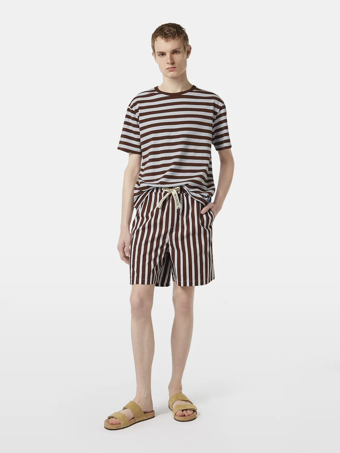 Waffle striped t-shirt sold by Scotch & Soda product image thumbnail 4