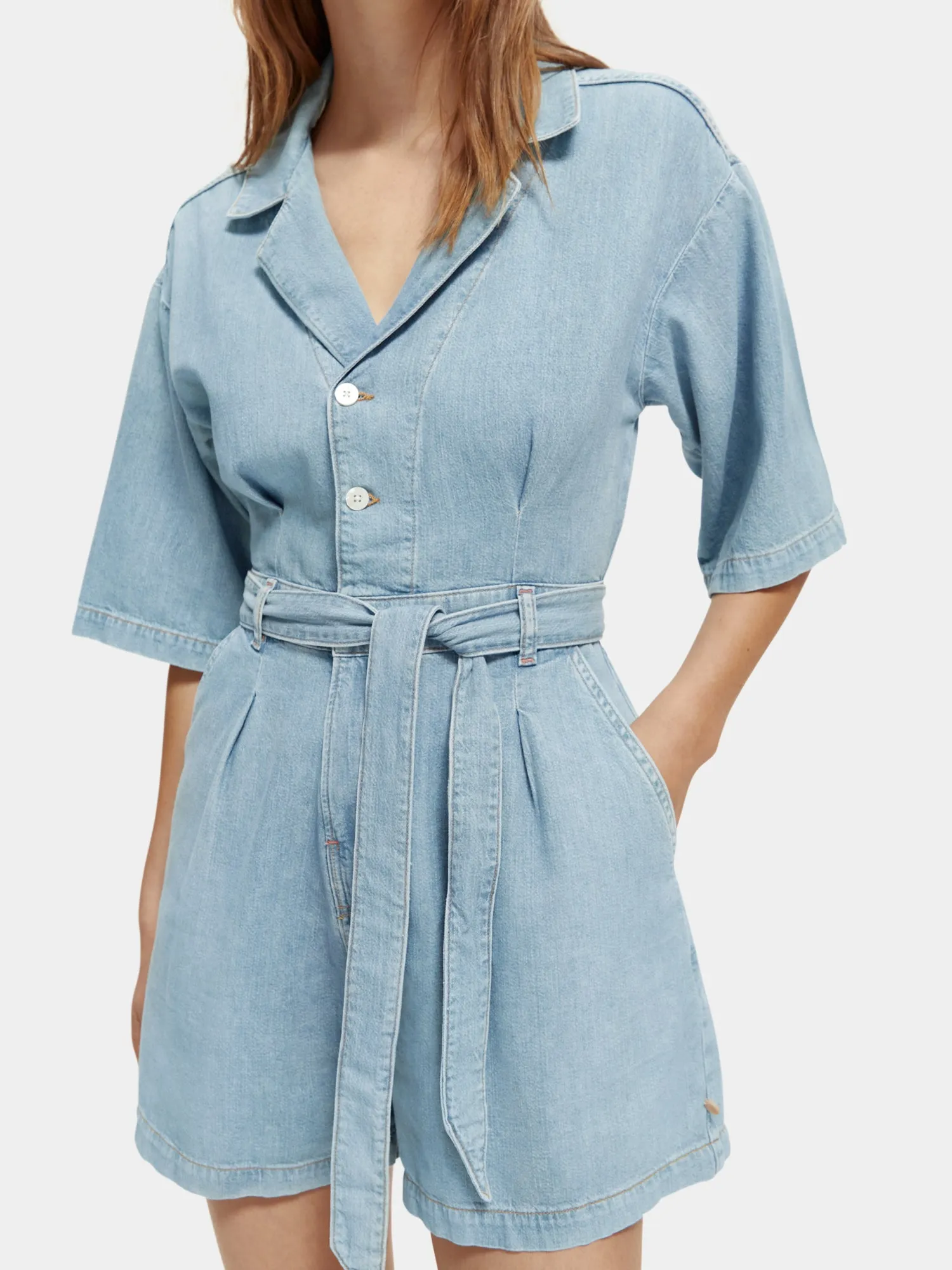 Worked out denim jumpsuit sold by Scotch & Soda product image thumbnail 5