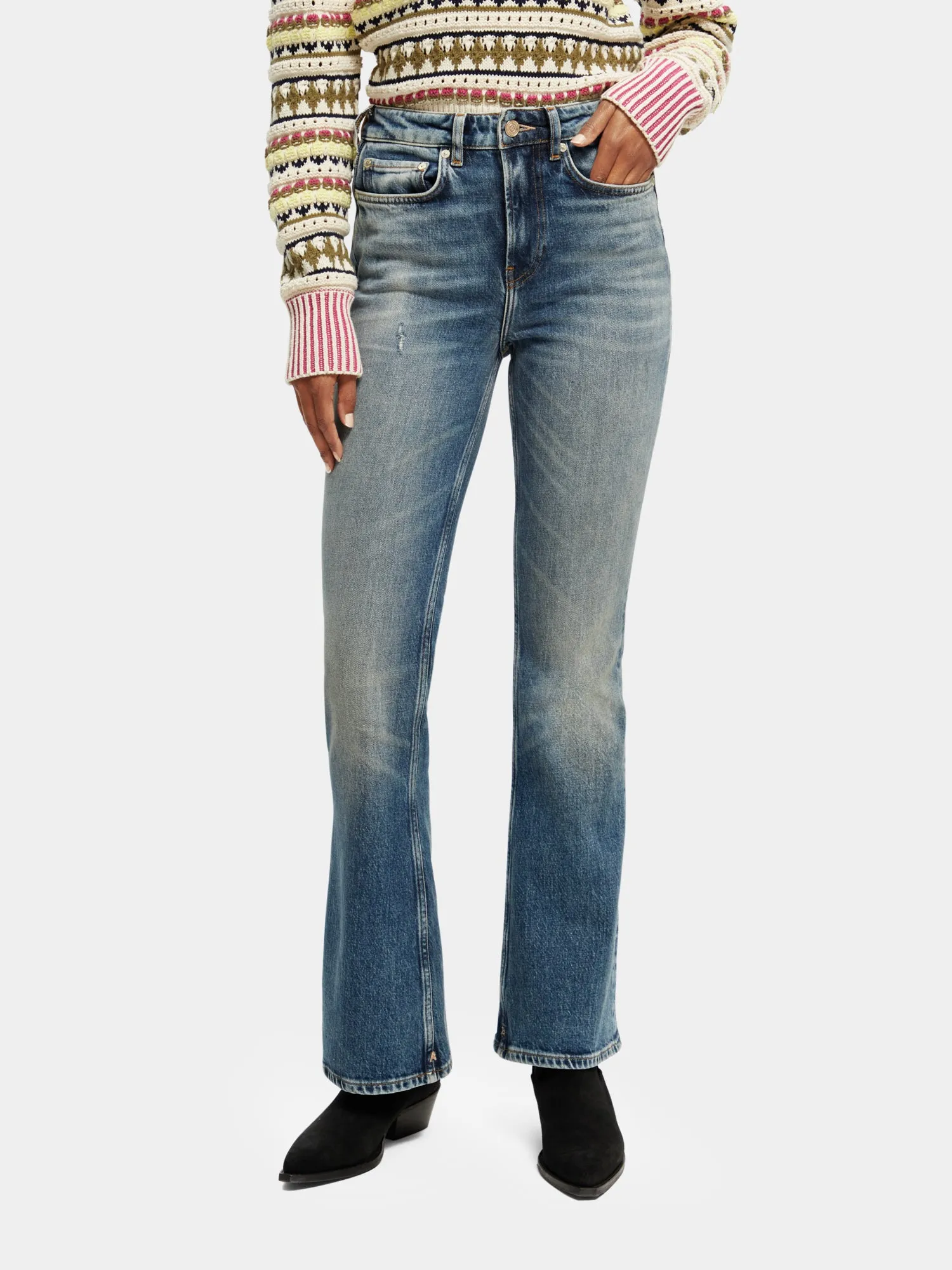 Charm flared jeans sold by Scotch & Soda