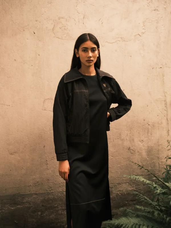 Contrast stitching satin dress made by Scotch & Soda