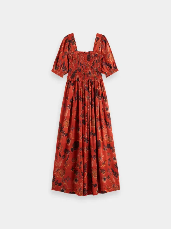 Smocked midi length dress sold by Scotch & Soda