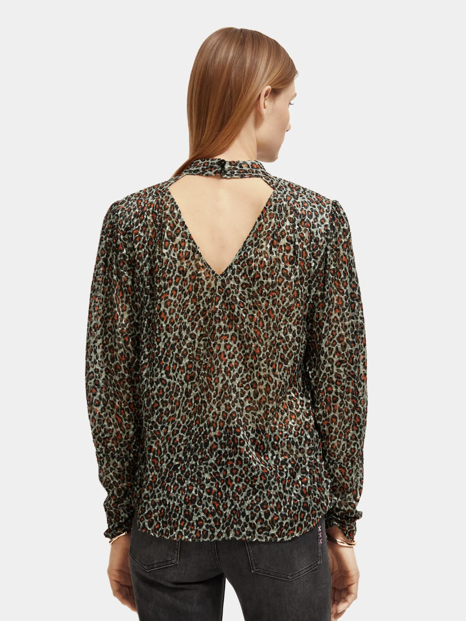 Mock neck open back blouse sold by Scotch & Soda product image thumbnail 3
