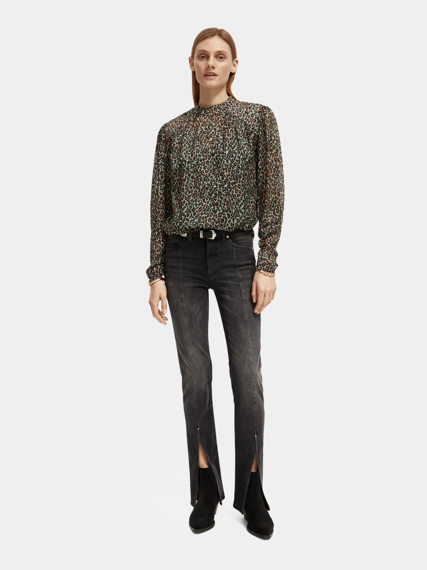 Mock neck open back blouse sold by Scotch & Soda product image thumbnail 4