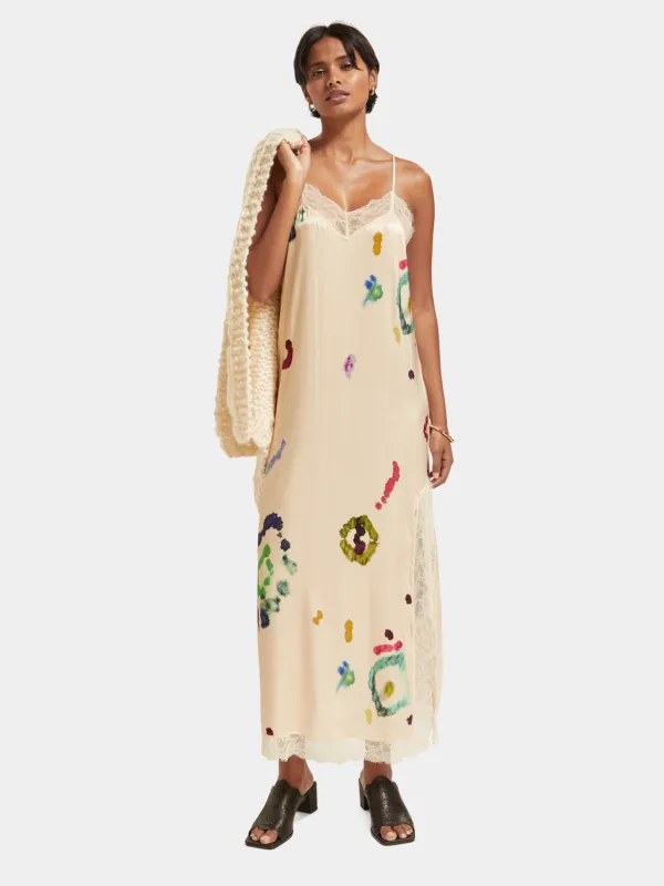 Camisole maxi dress with lace made by Scotch & Soda