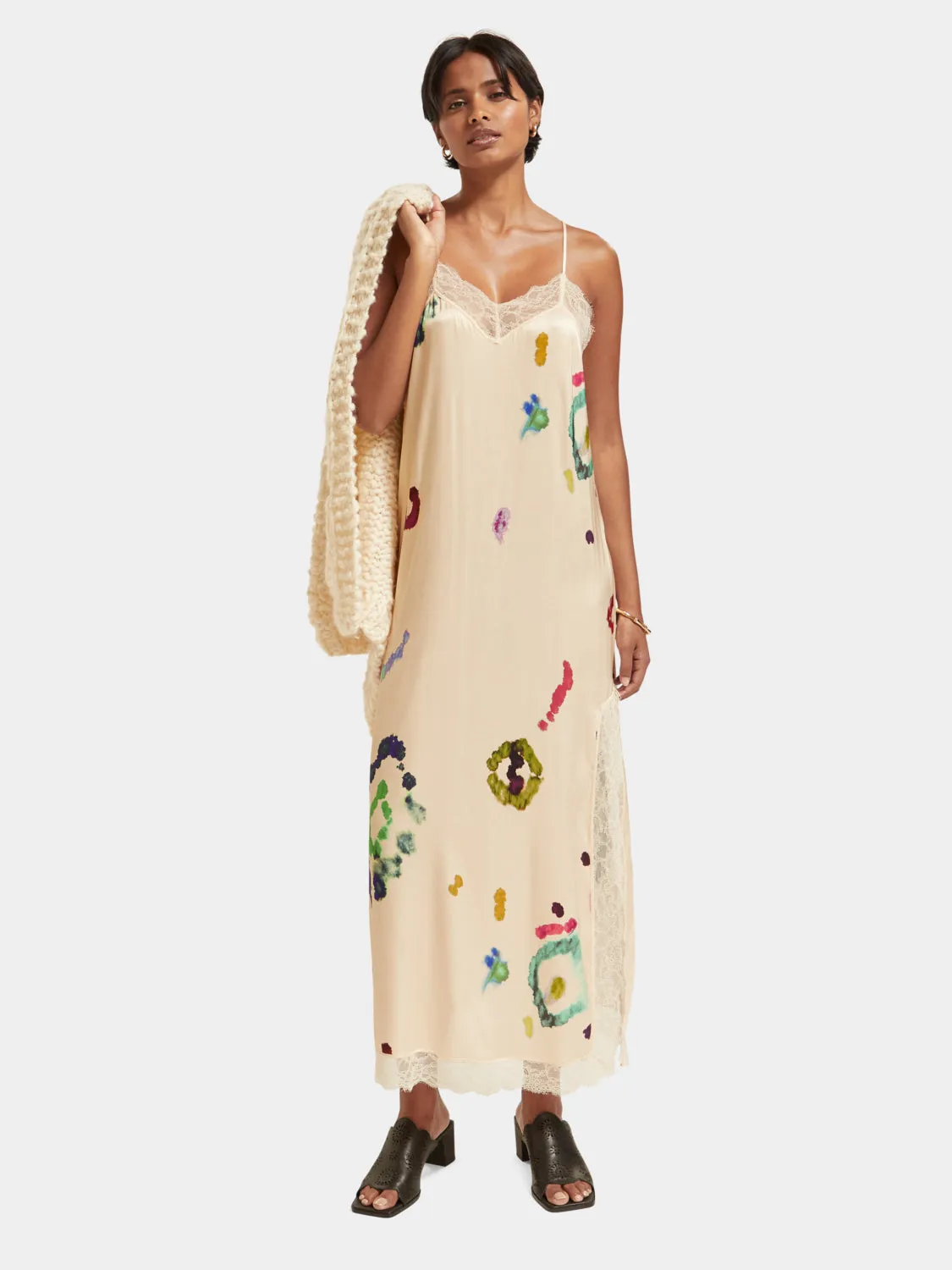 Camisole maxi dress with lace sold by Scotch & Soda