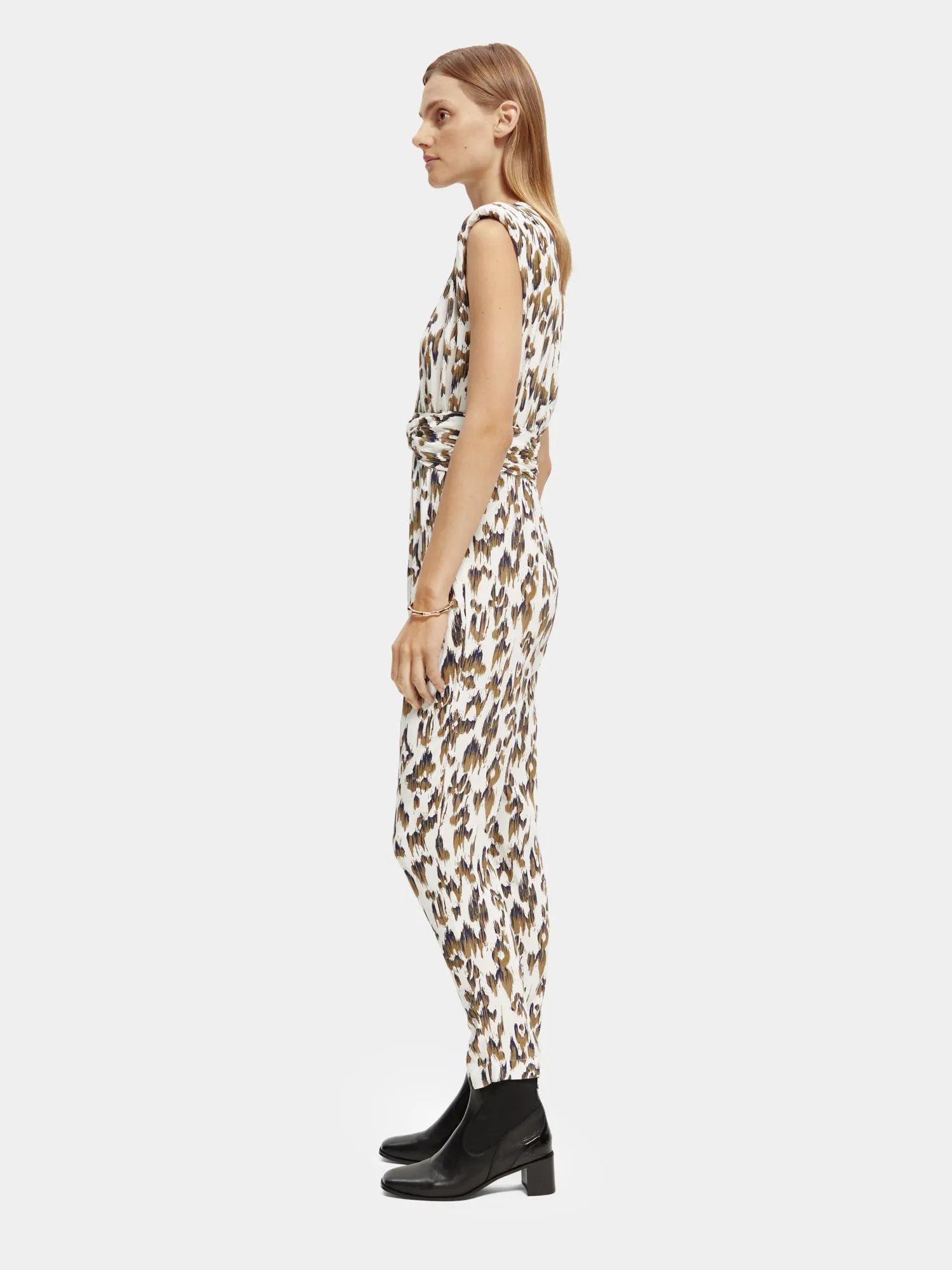 Belted v-neck jumpsuit sold by Scotch & Soda product image thumbnail 4