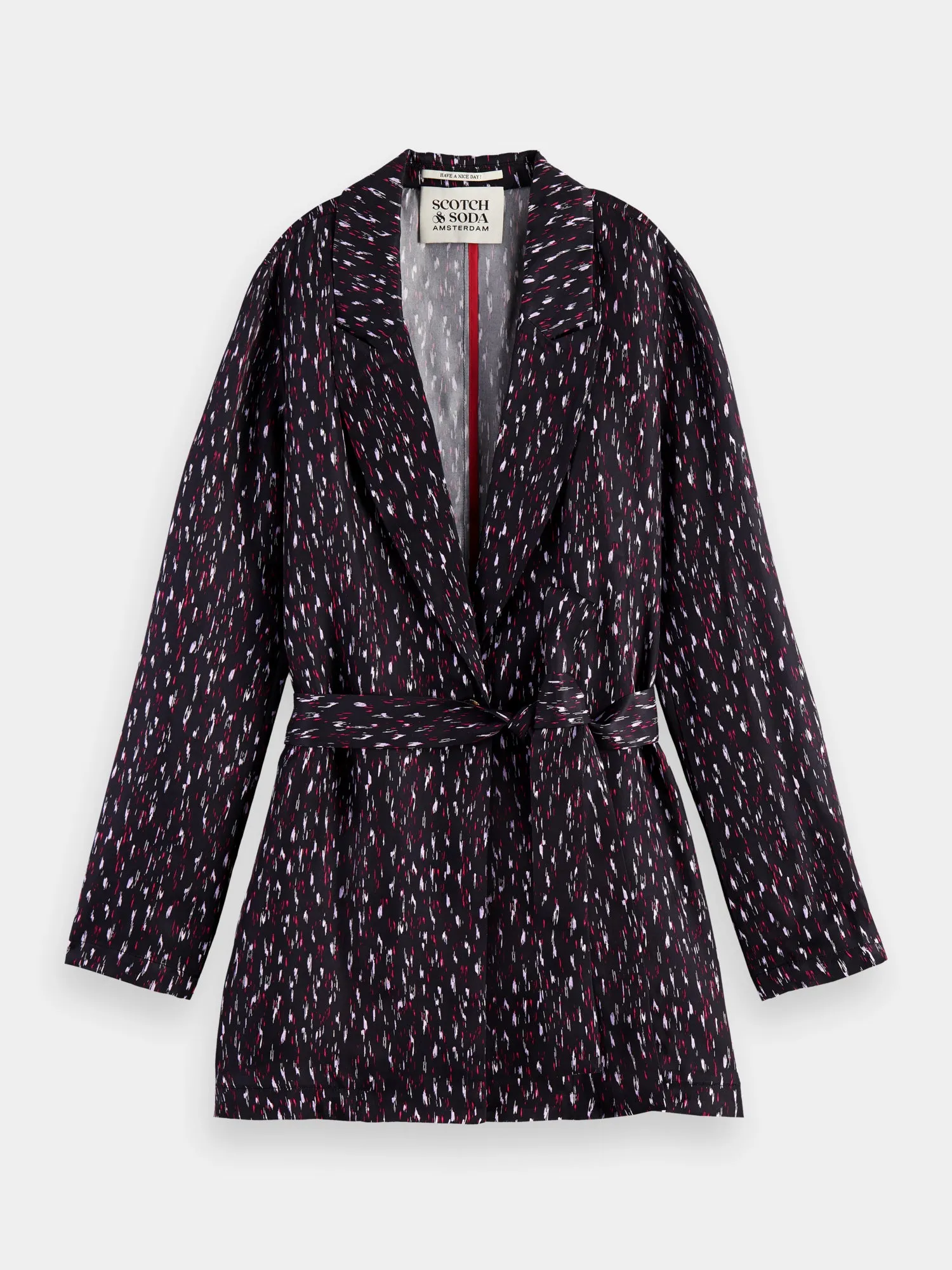 Printed belted blazer sold by Scotch & Soda product image thumbnail 2