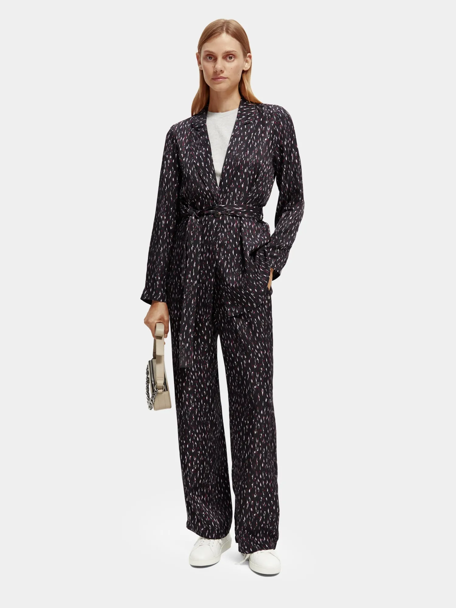 Printed belted blazer sold by Scotch & Soda product image thumbnail 4