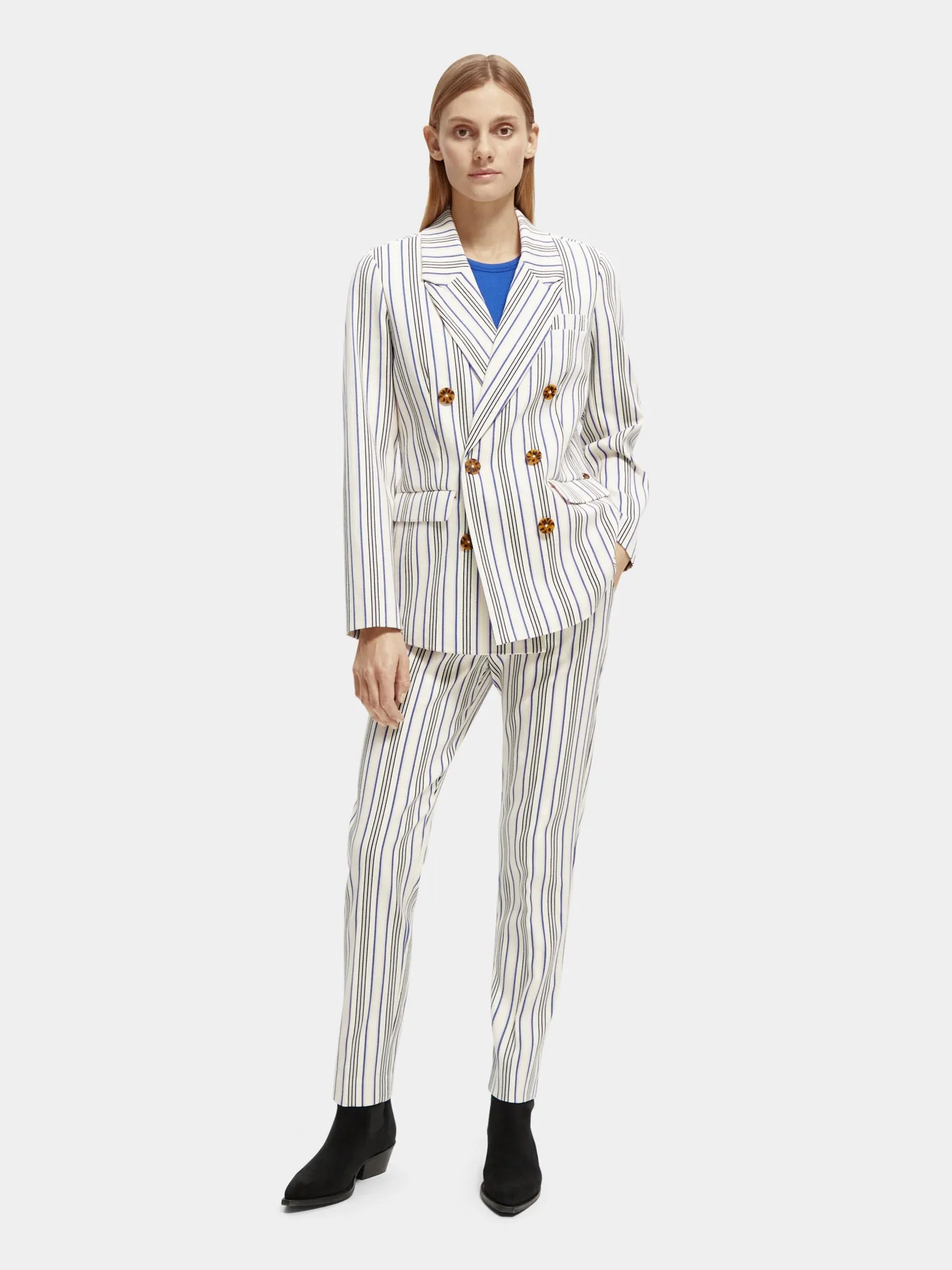 Double-breasted striped blazer sold by Scotch & Soda product image thumbnail 4