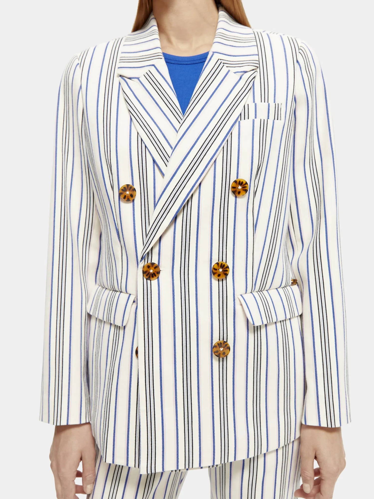 Double-breasted striped blazer sold by Scotch & Soda product image thumbnail 5