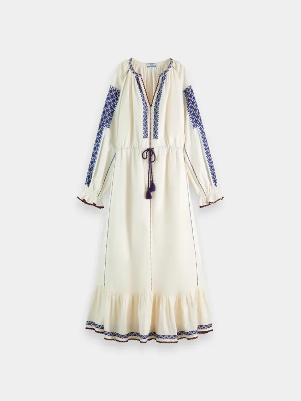 Embroidered maxi dress made by Scotch & Soda