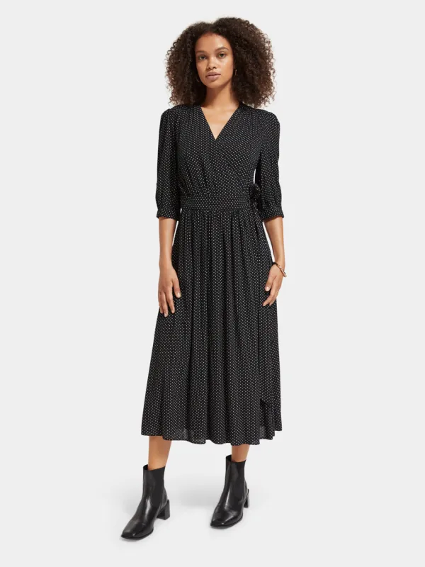 Midi wrap dress made by Scotch & Soda
