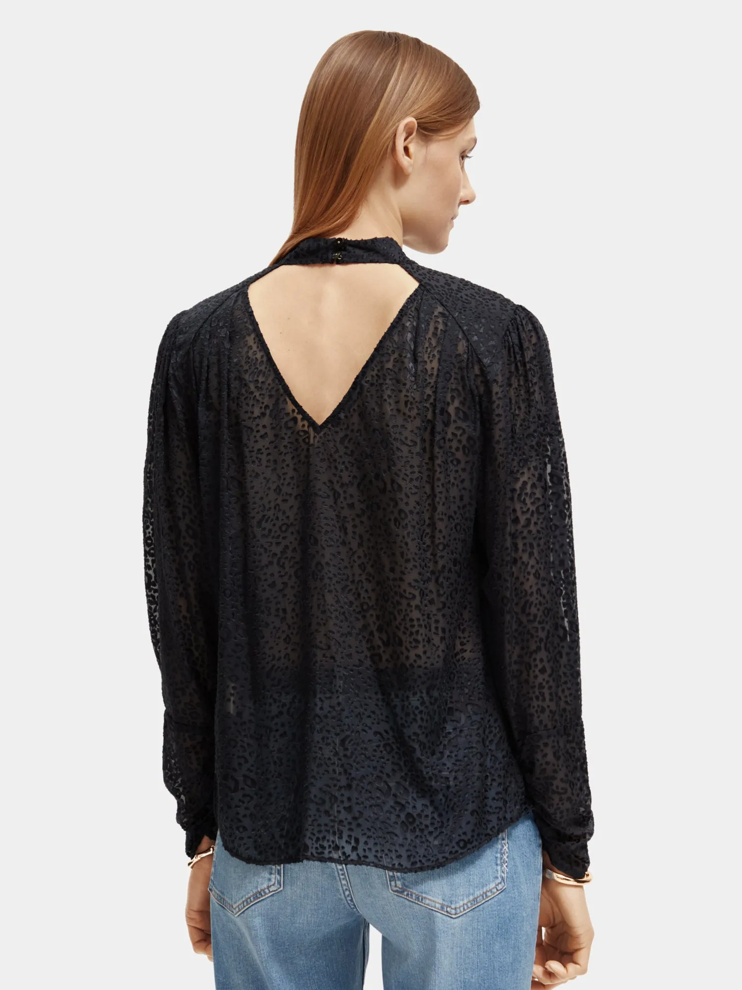 Mock neck open back blouse sold by Scotch & Soda product image thumbnail 3