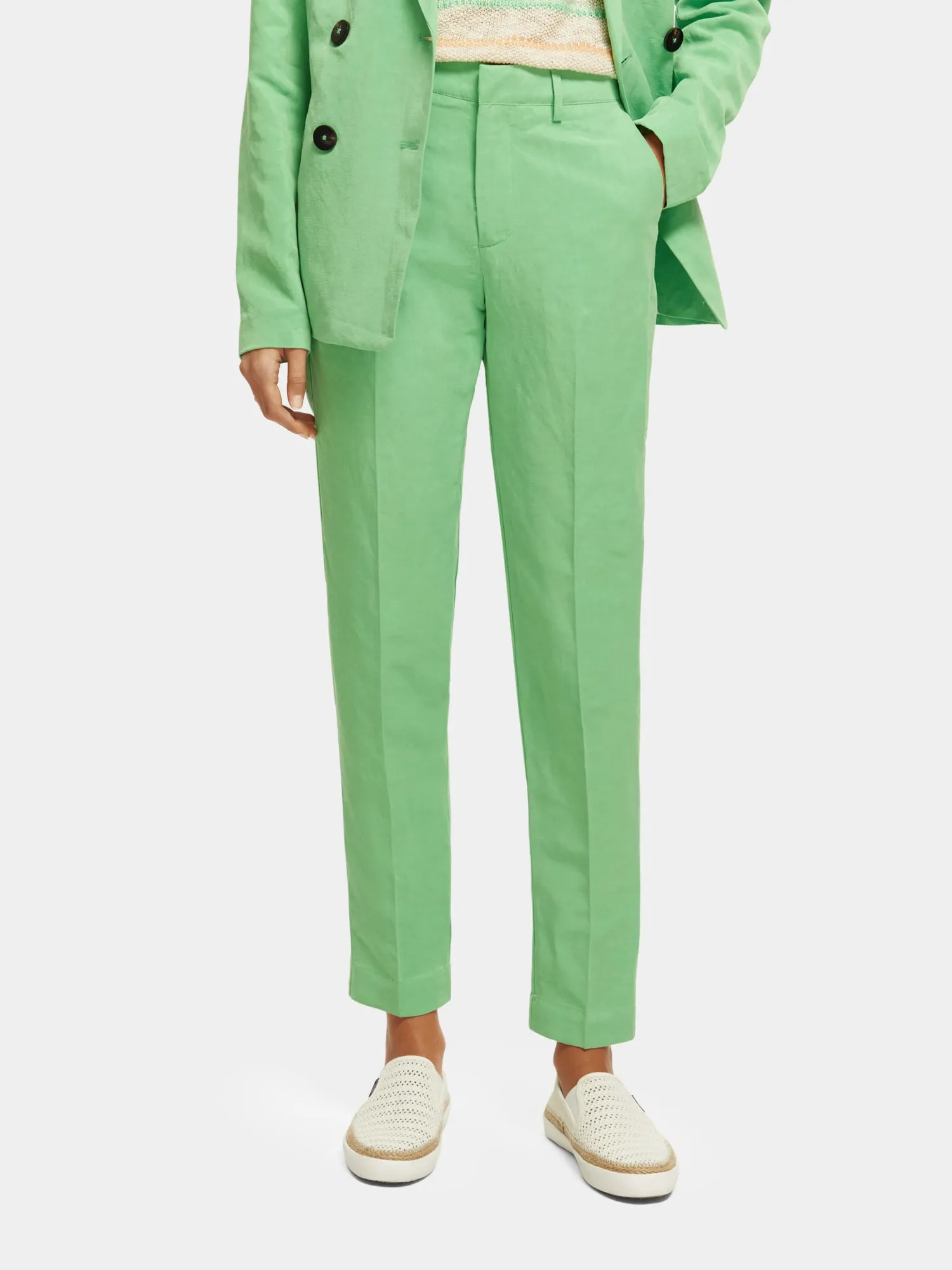 Lowry mid-rise slim summer event pants sold by Scotch & Soda