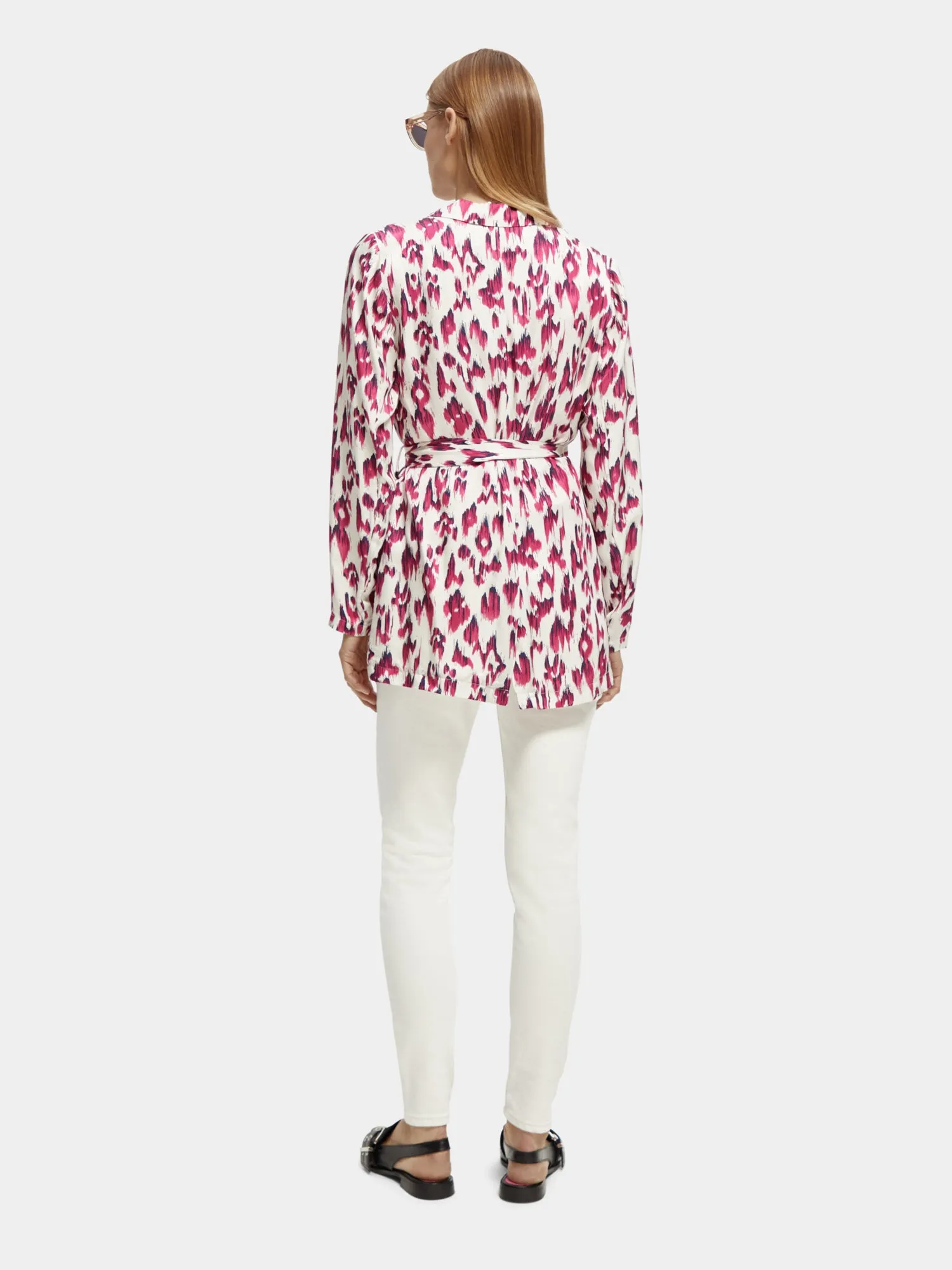 Printed belted blazer sold by Scotch & Soda product image thumbnail 3