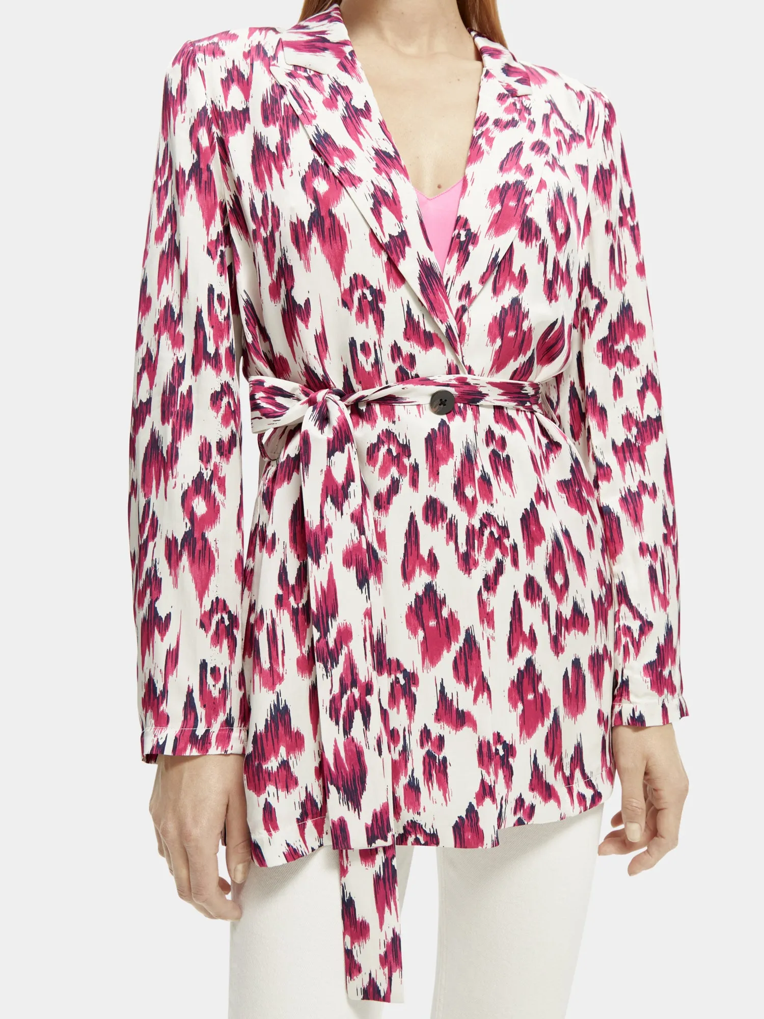 Printed belted blazer sold by Scotch & Soda product image thumbnail 5