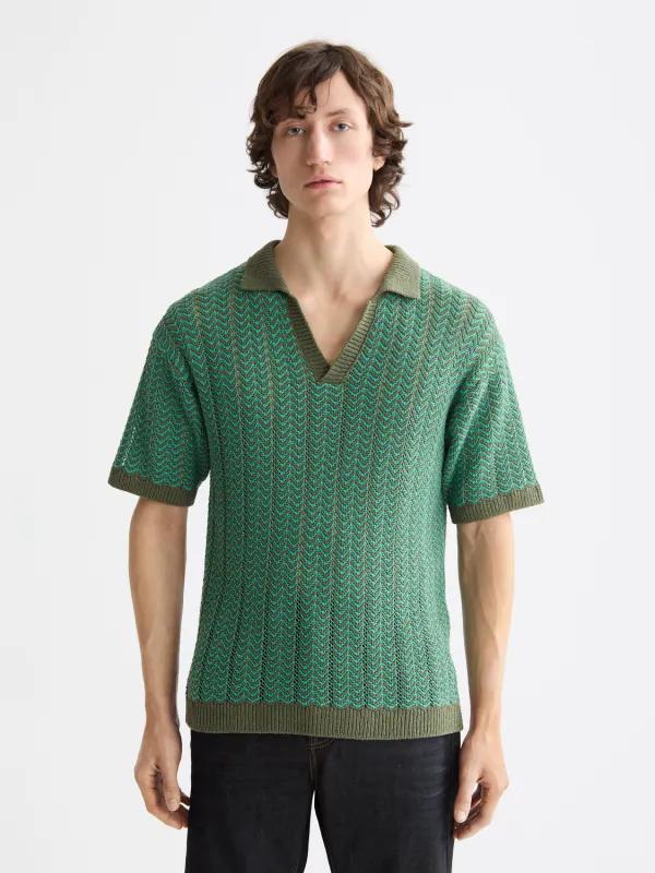 Knitted v-neck polo sold by Scotch & Soda