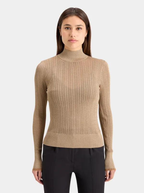 Metallic pointelle pullover made by Scotch & Soda