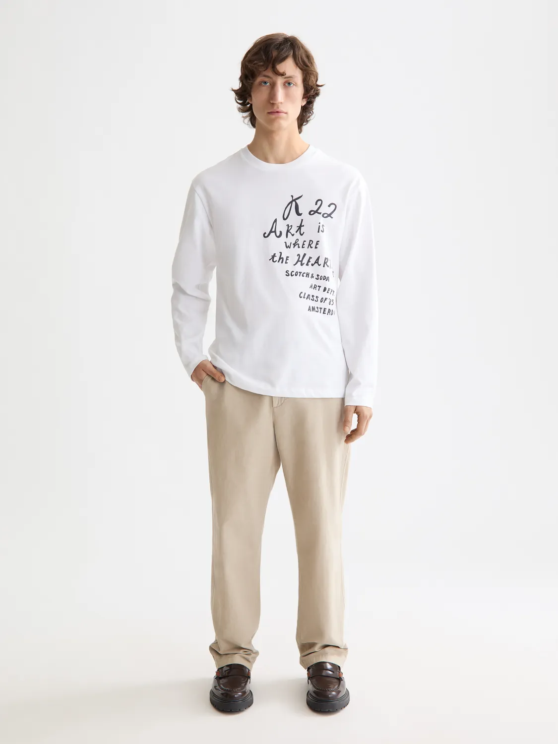 Long sleeved artwork t-shirt sold by Scotch & Soda product image thumbnail 4