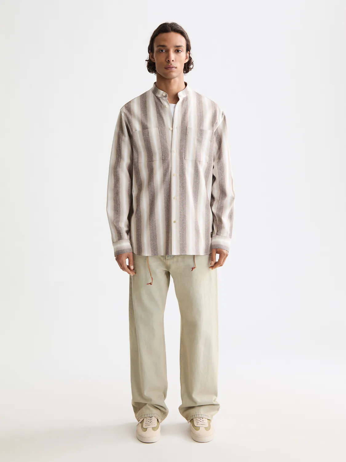 Shadow-striped cotton shirt sold by Scotch & Soda product image thumbnail 4