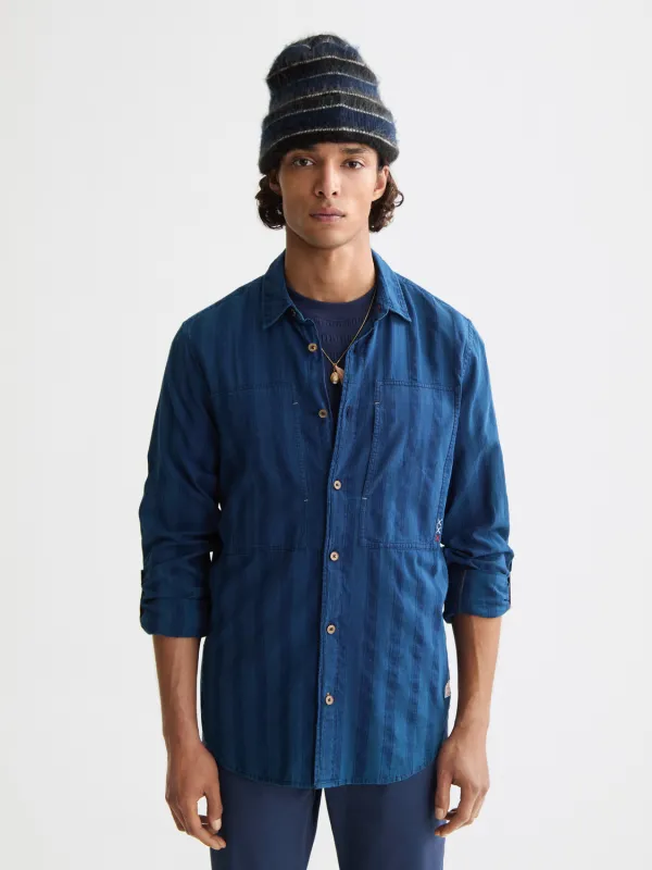 Textured indigo shirt sold by Scotch & Soda
