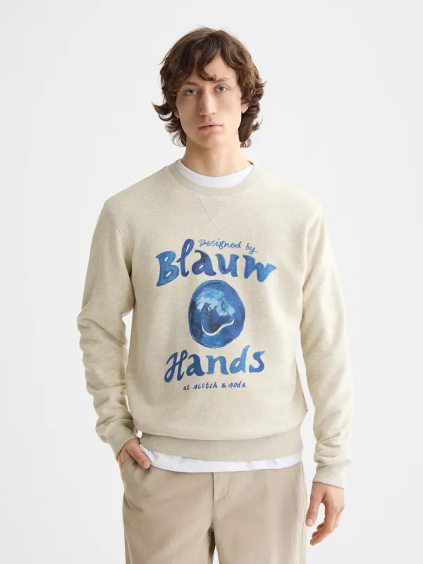 Washed artwork sweatshirt made by Scotch & Soda