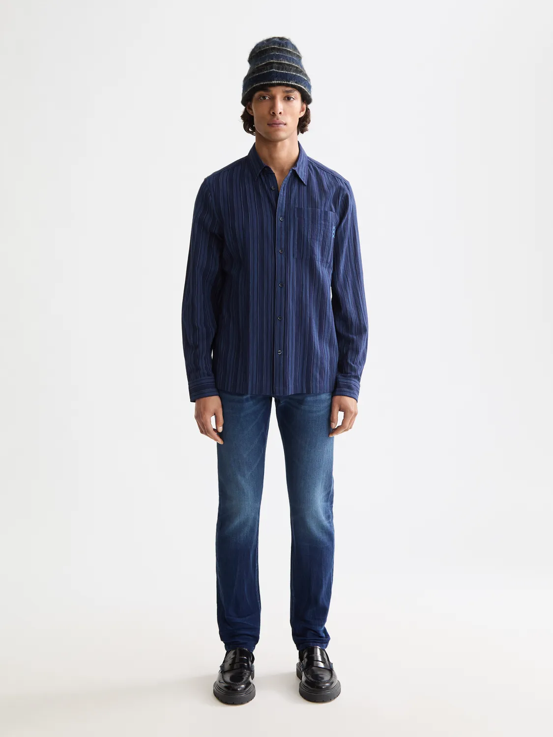 Textured striped shirt sold by Scotch & Soda product image thumbnail 4