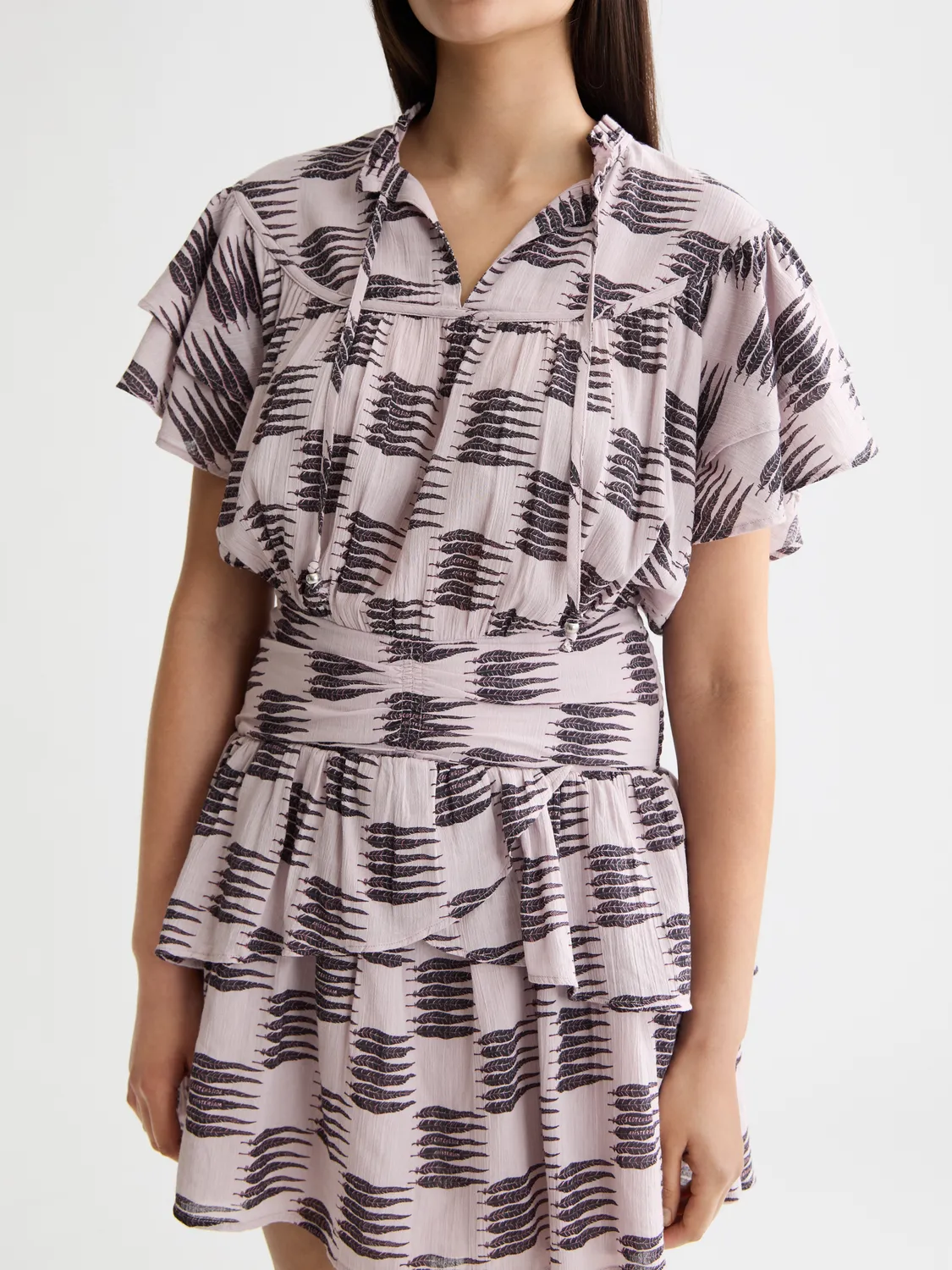 Ruffled mini dress sold by Scotch & Soda product image thumbnail 4