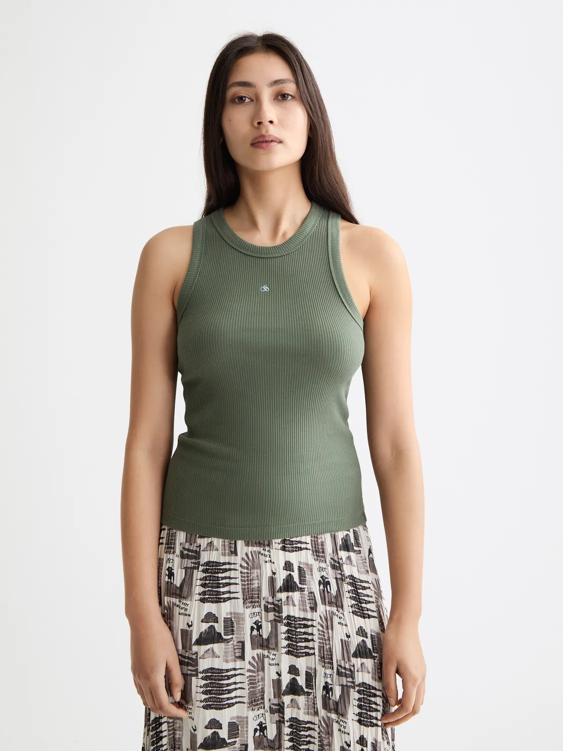 Ribbed racer tank sold by Scotch & Soda