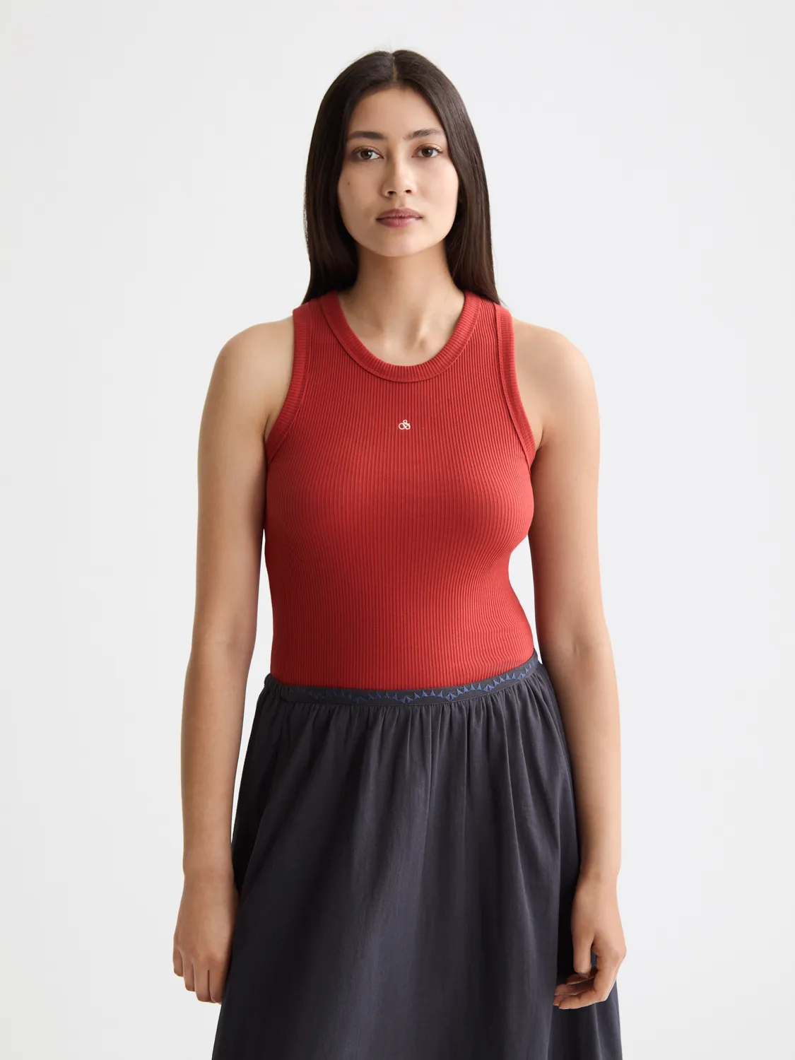Ribbed racer tank sold by Scotch & Soda