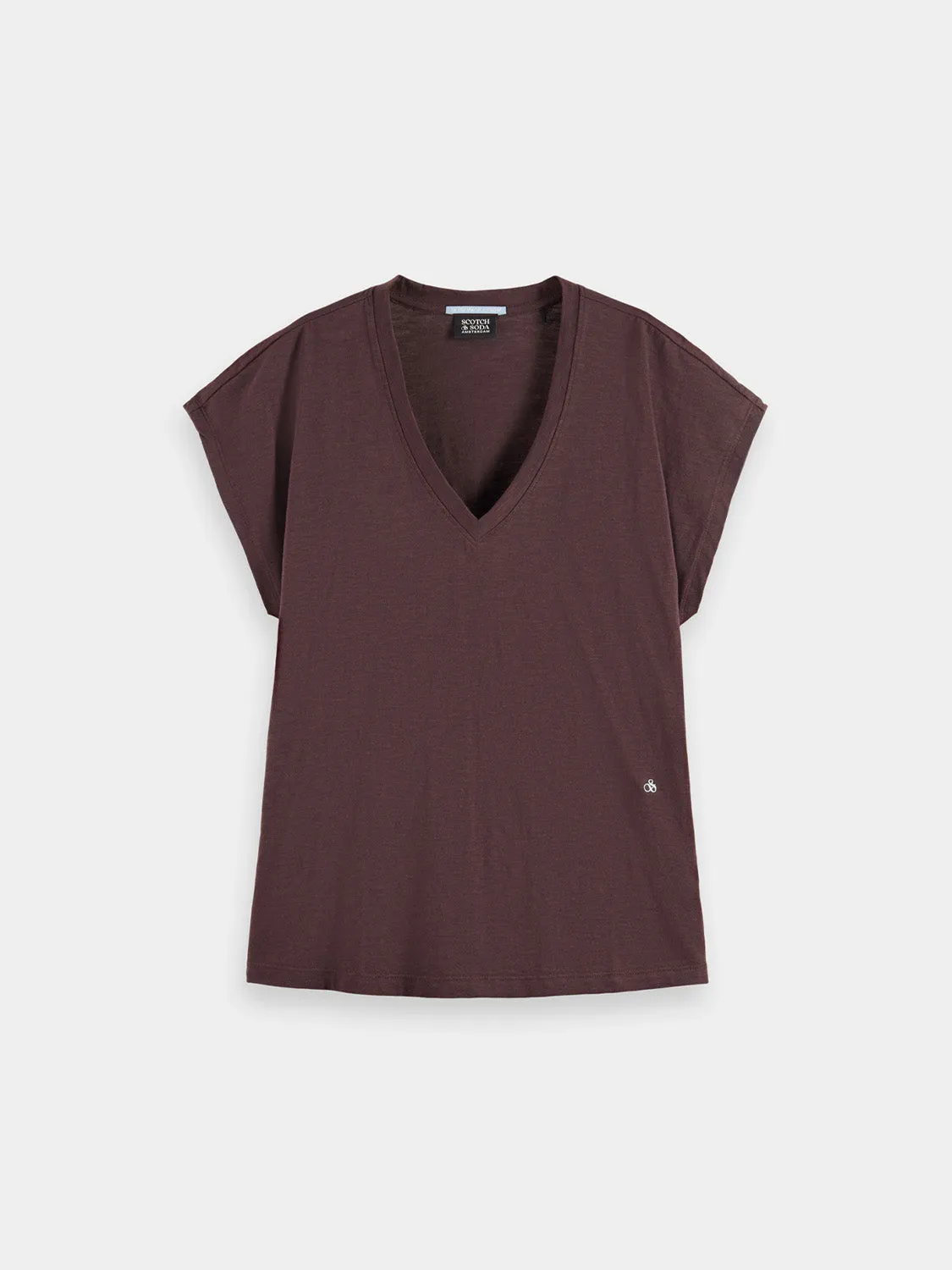 Slub v-neck t-shirt sold by Scotch & Soda product image thumbnail 2
