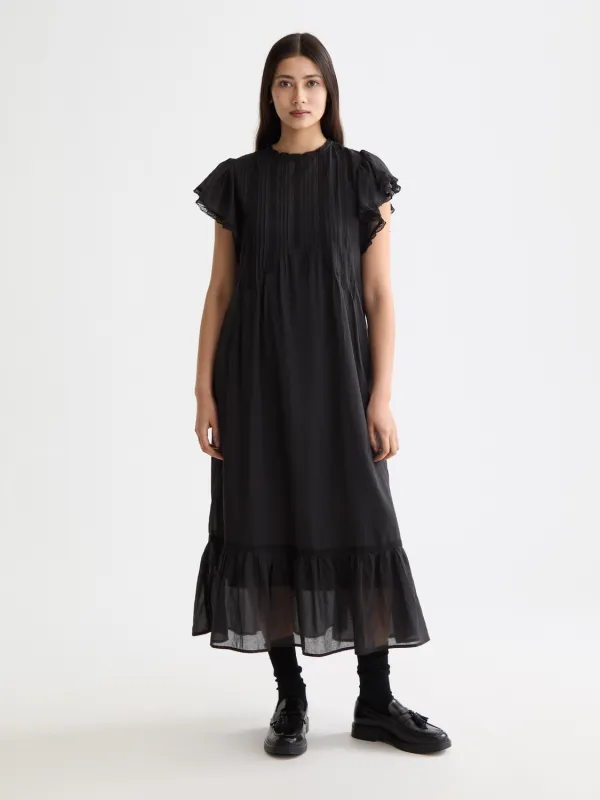Pleated front maxi dress made by Scotch & Soda