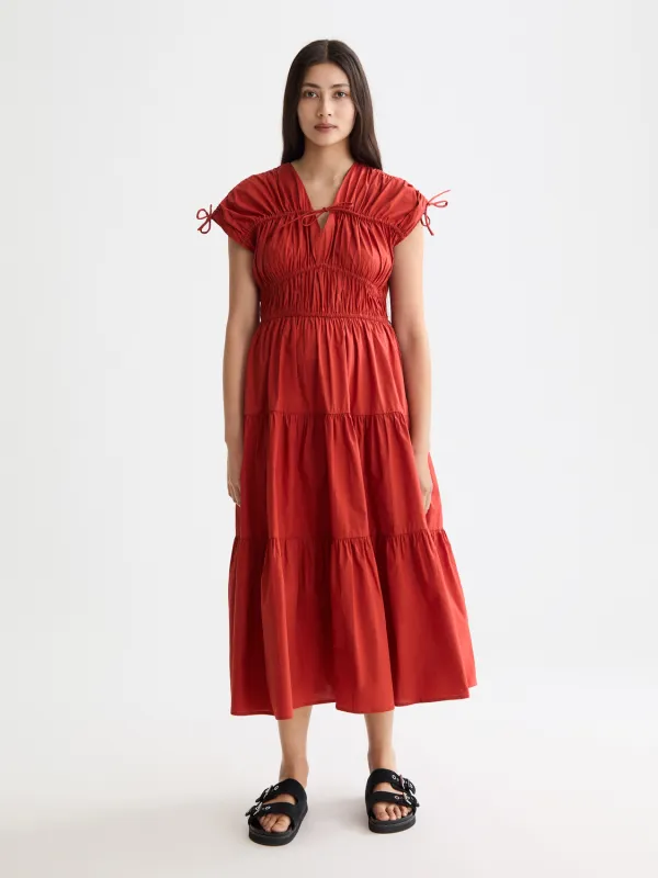 Gathered midi dress made by Scotch & Soda