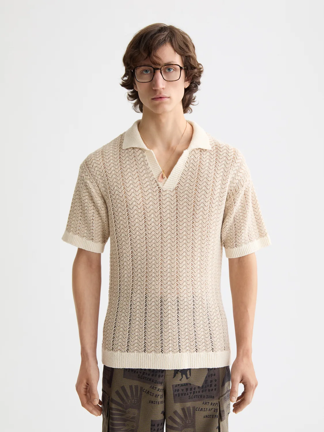 Knitted v-neck polo sold by Scotch & Soda