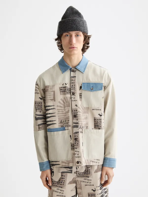 Printed worker jacket made by Scotch & Soda