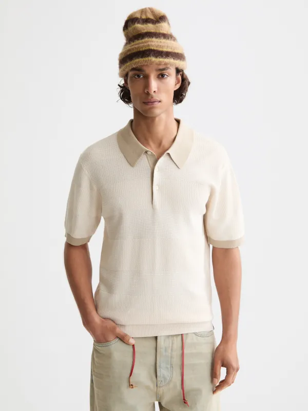 Knitted tonal polo sold by Scotch & Soda