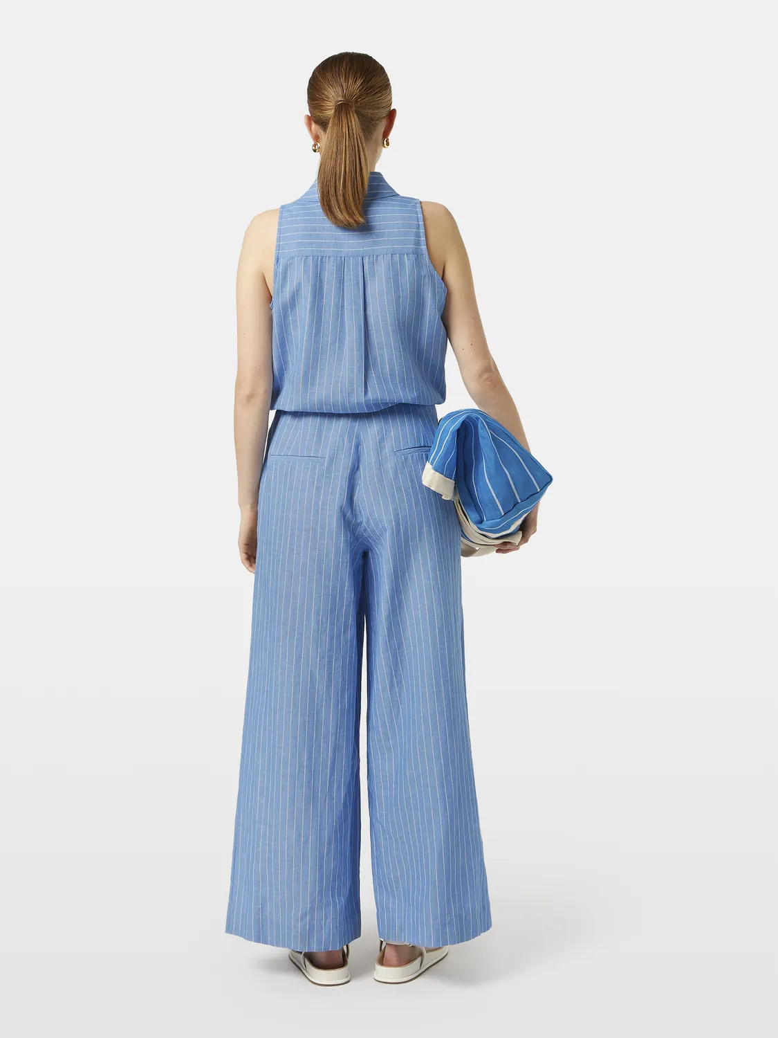 Striped linen jumpsuit sold by Scotch & Soda product image thumbnail 3