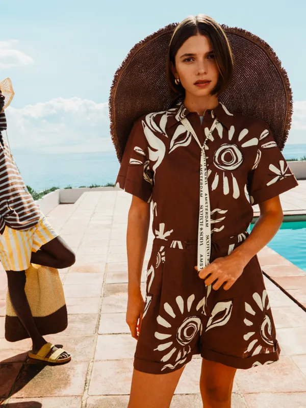 Linen utility playsuit sold by Scotch & Soda