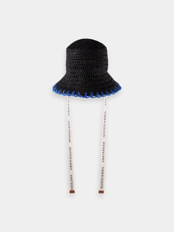 Straw bucket hat made by Scotch & Soda