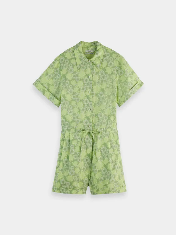 Linen utility playsuit made by Scotch & Soda